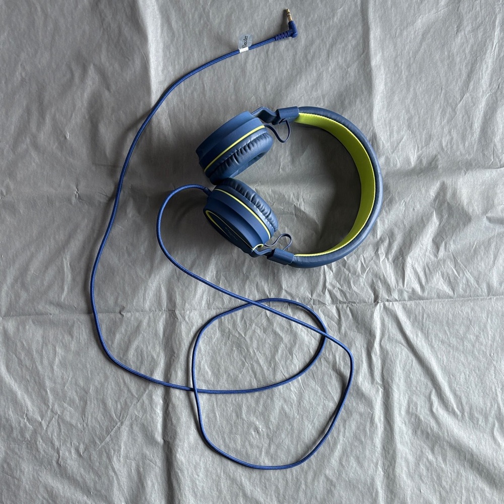 Kids Size Elecder Blue and Green Over-Ear Headphones